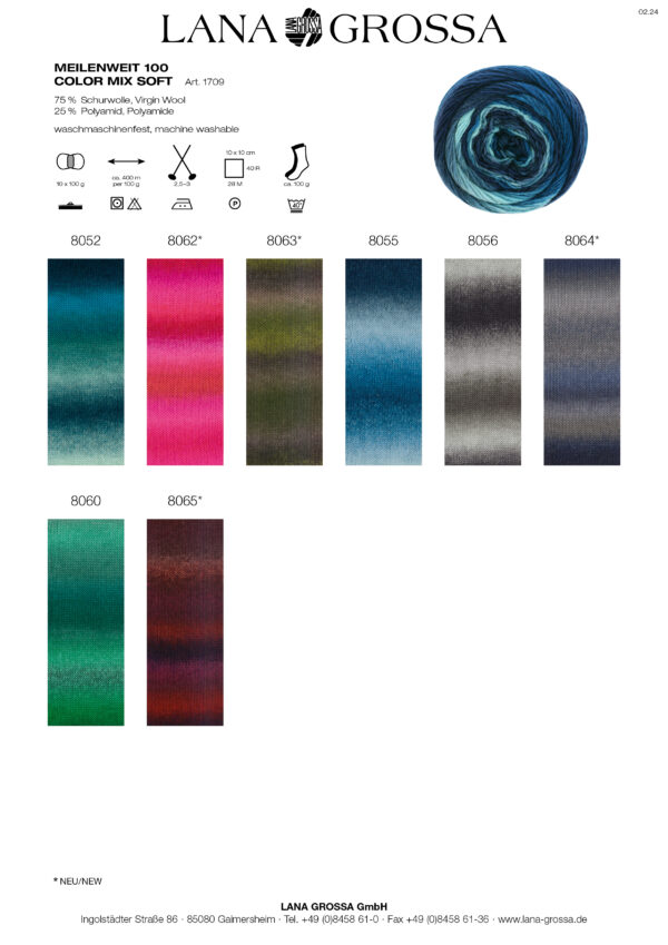 Lana Grossa MEILENWEIT 100 COLOR MIX SOFT