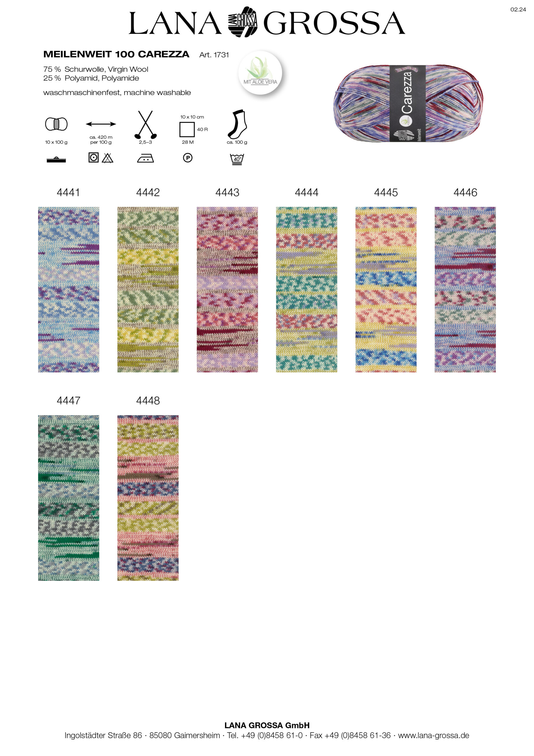 Lana Grossa MEILENWEIT 100 CAREZZA