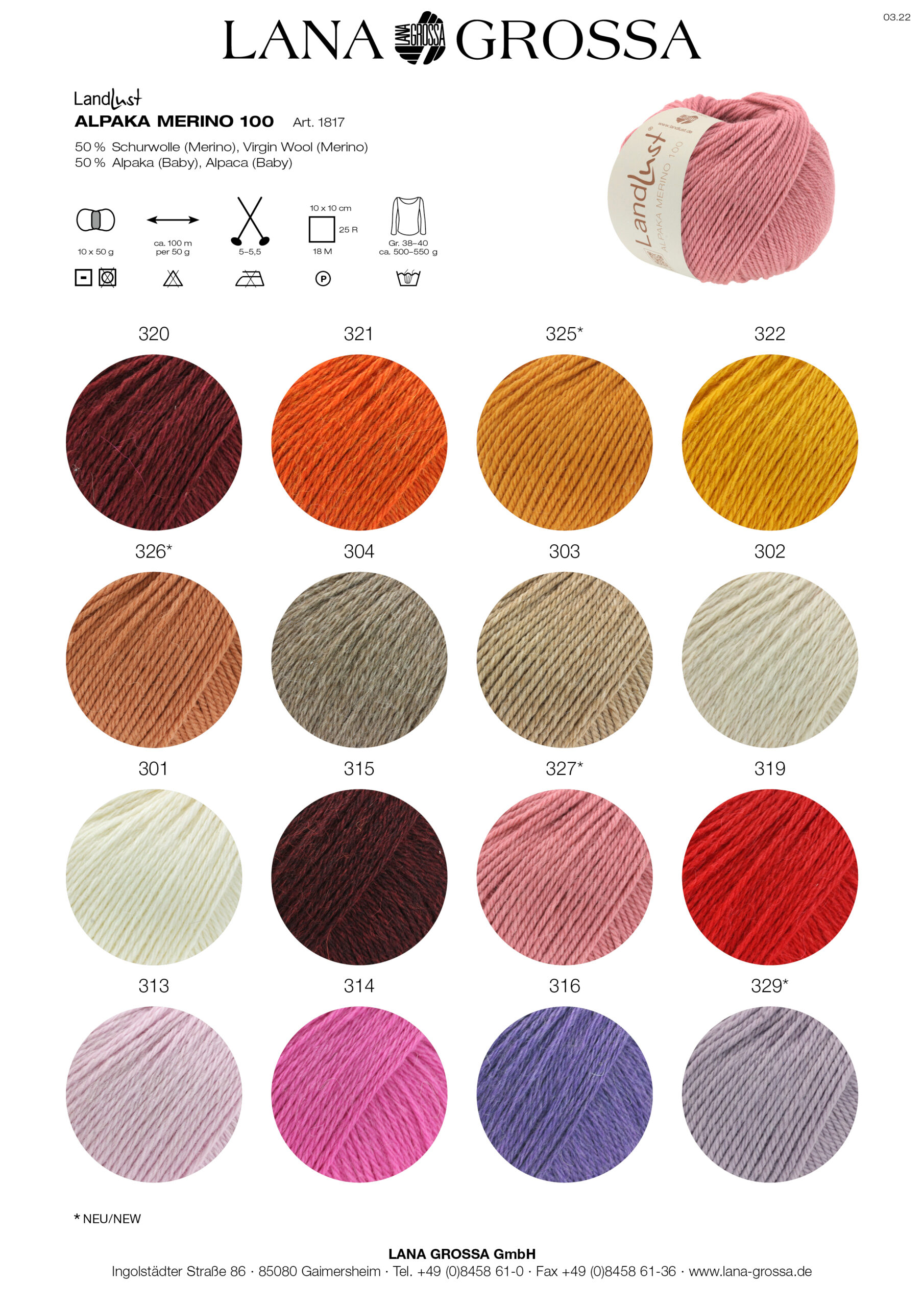 Lana Grossa LANDLUST ALPAKA MERINO 100