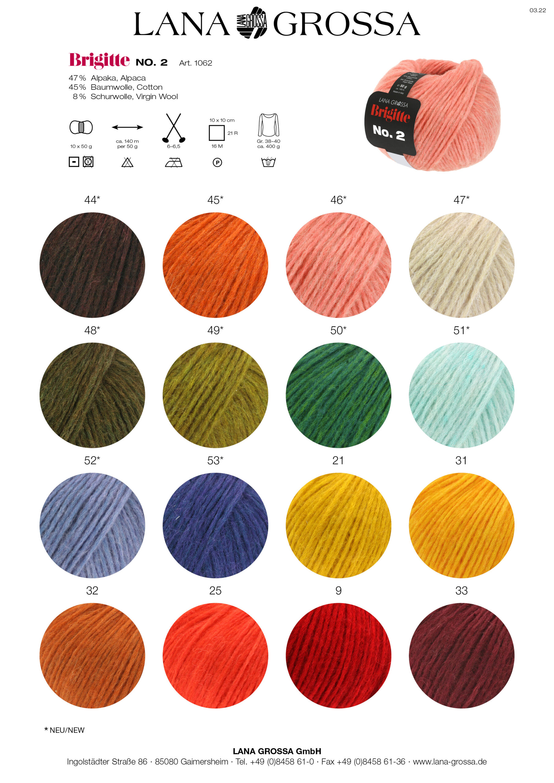 LANA GROSSA Mode mit Wolle Handels- und Vertriebs GmbH BRIGITTE NO. 2