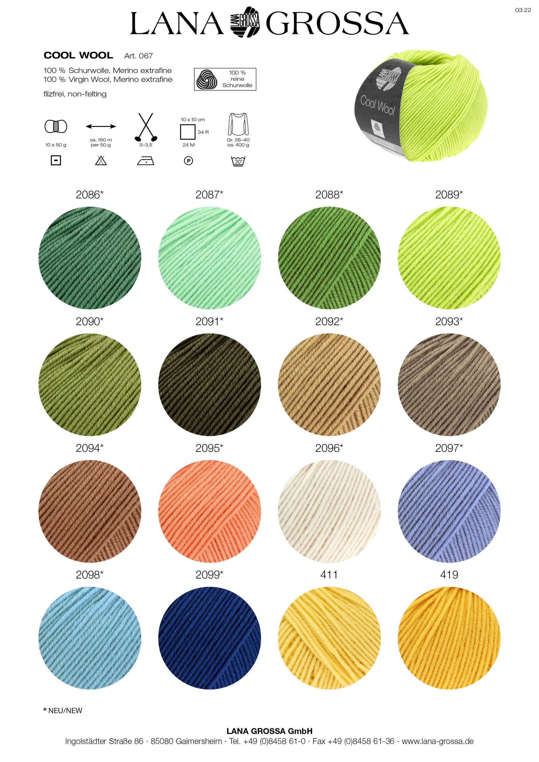 LANA GROSSA Mode mit Wolle Handels- und Vertriebs GmbH COOL WOOL