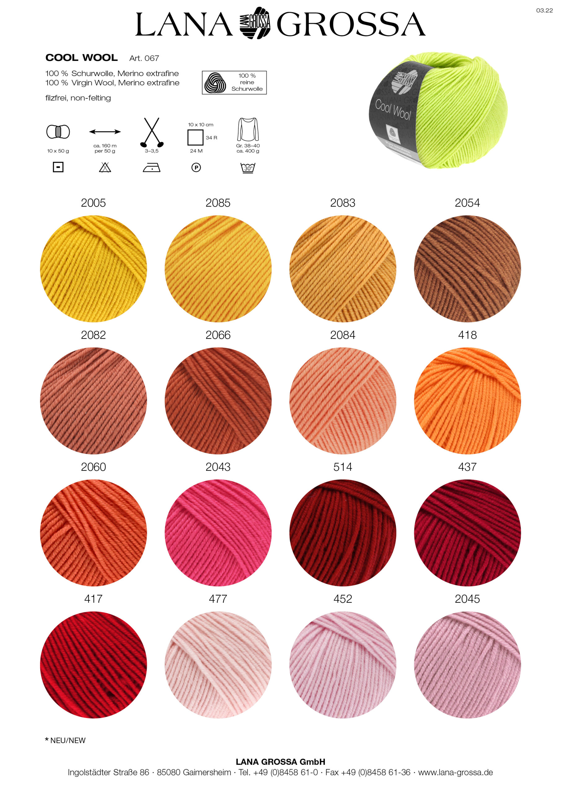 LANA GROSSA Mode mit Wolle Handels- und Vertriebs GmbH COOL WOOL