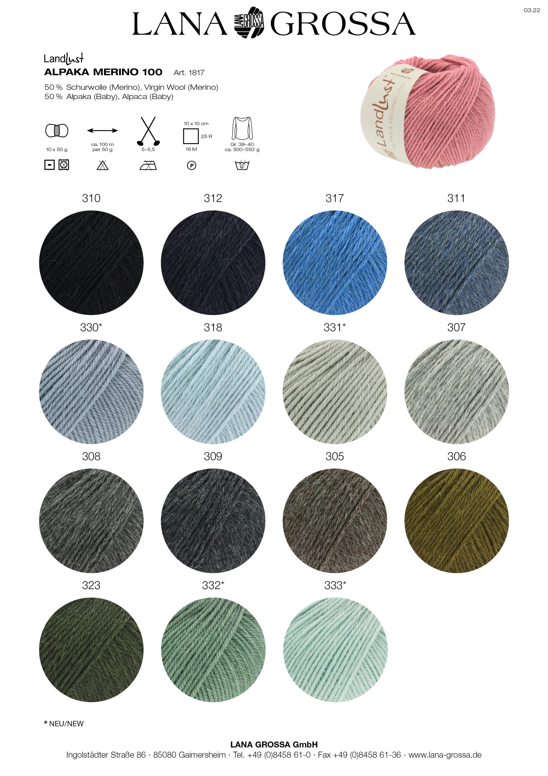 Lana Grossa LANDLUST ALPAKA MERINO 100