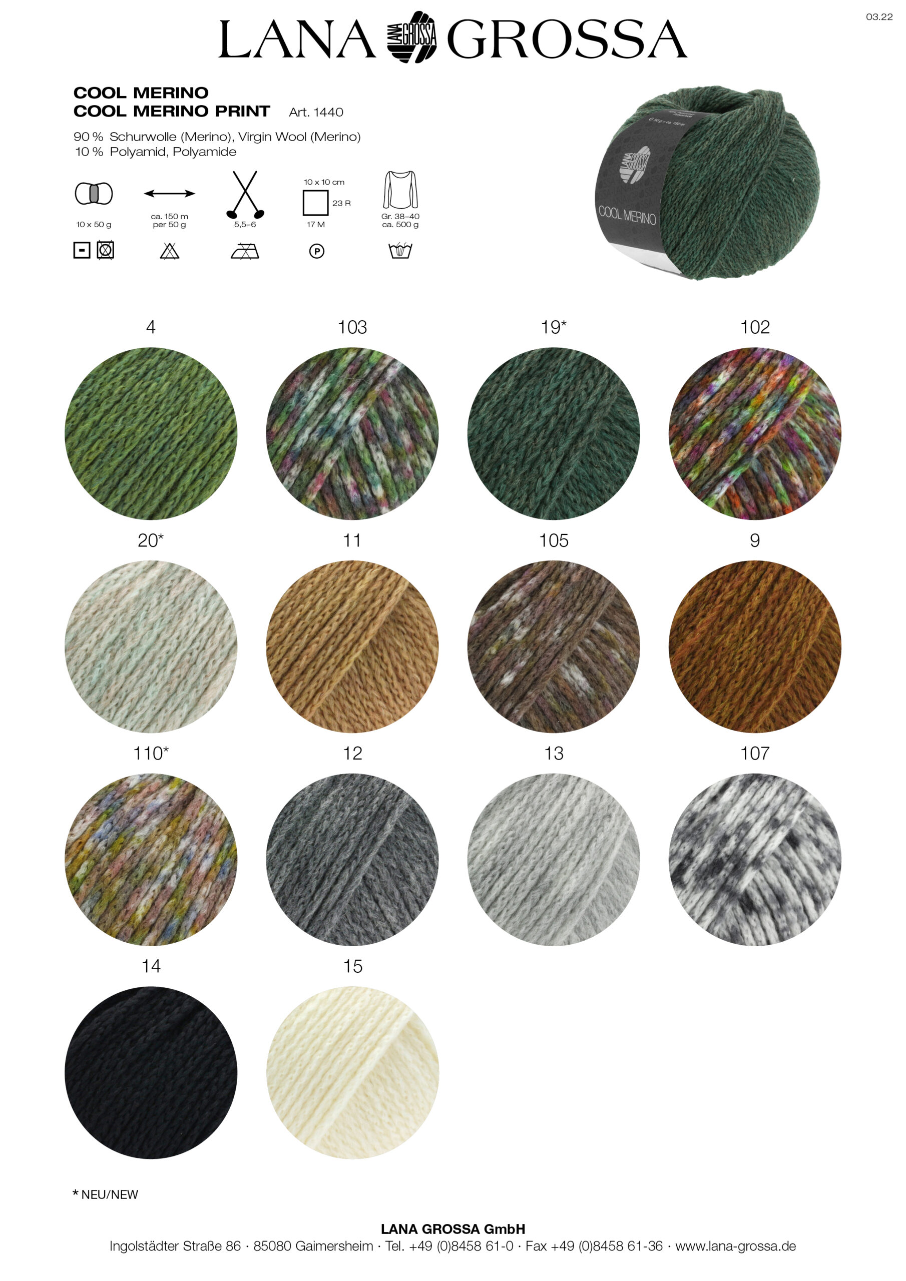 Lana Grossa COOL MERINO/PRINT/DÉGRADÉ