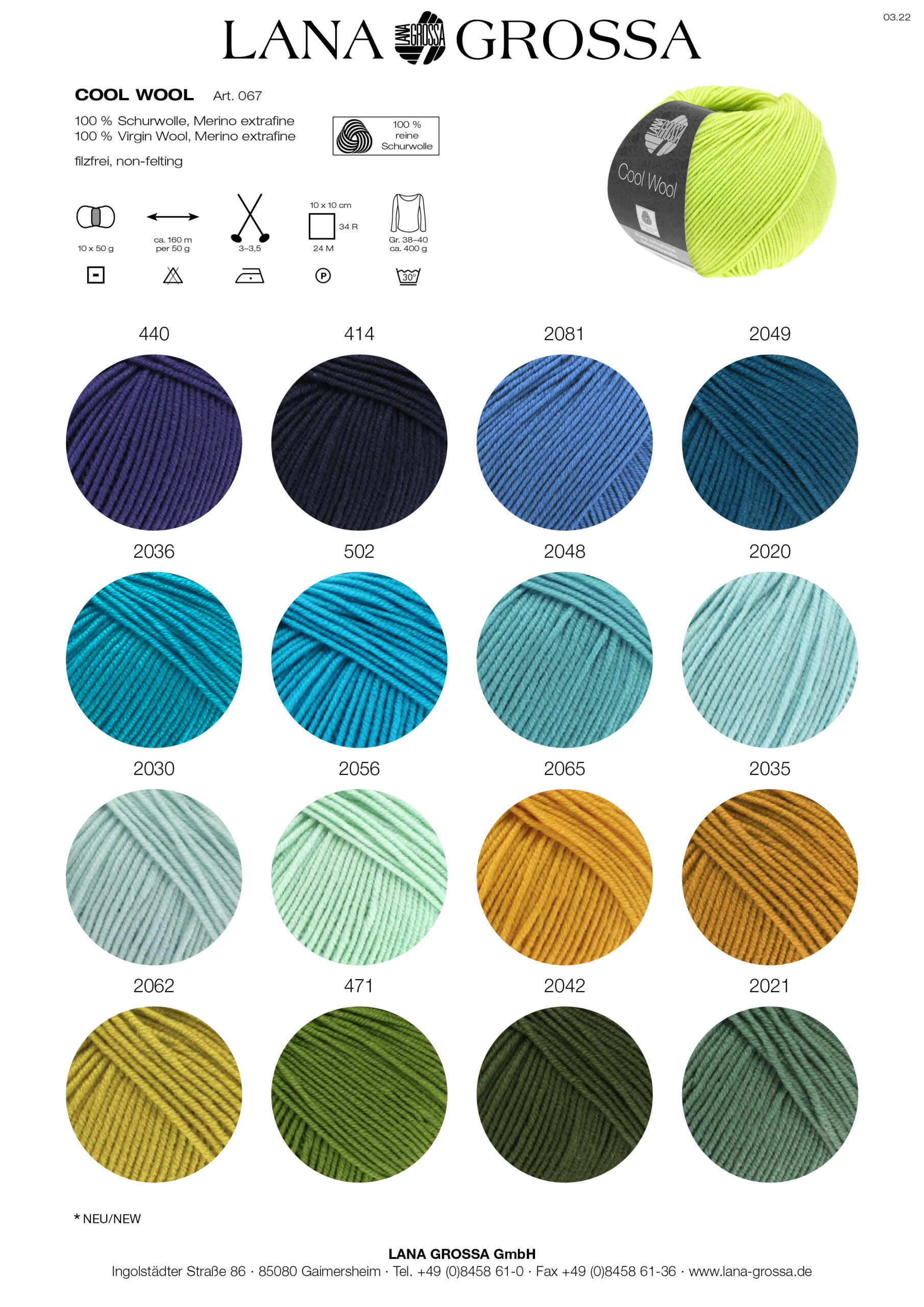 LANA GROSSA Mode mit Wolle Handels- und Vertriebs GmbH COOL WOOL