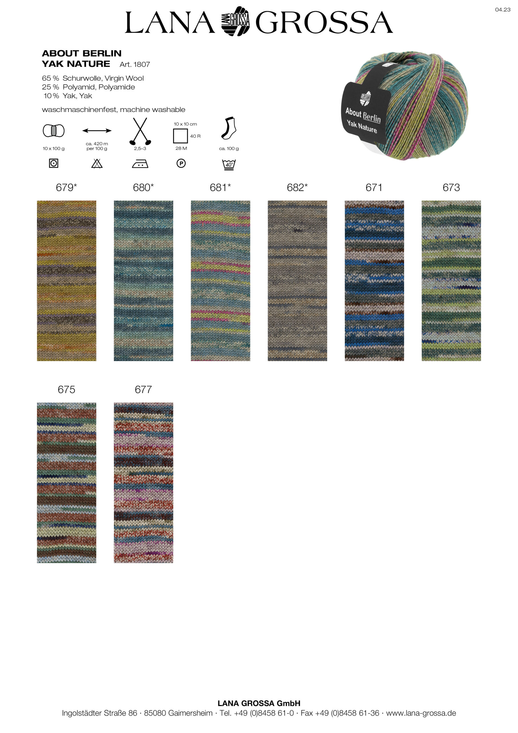 Lana Grossa ABOUT BERLIN MEILENWEIT 100 YAK NATURE