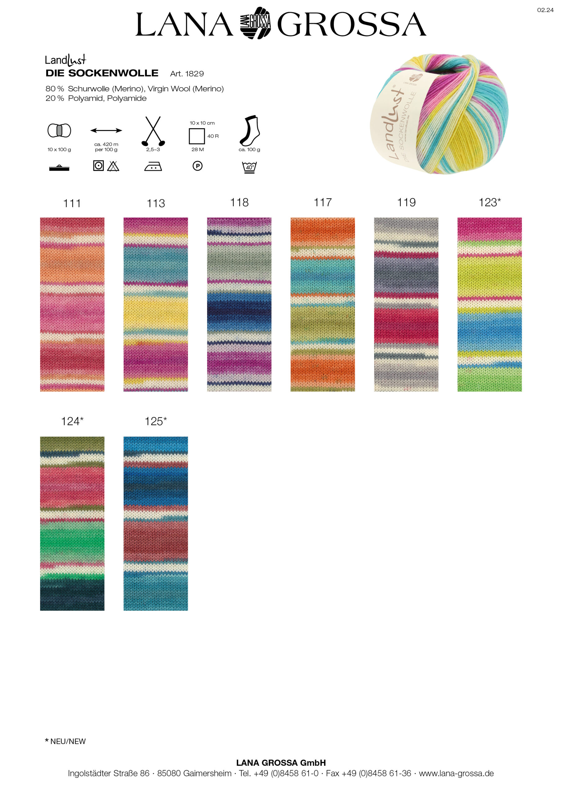 LANA GROSSA Mode mit Wolle Handels- und Vertriebs GmbH LANDLUST DIE SOCKENWOLLE