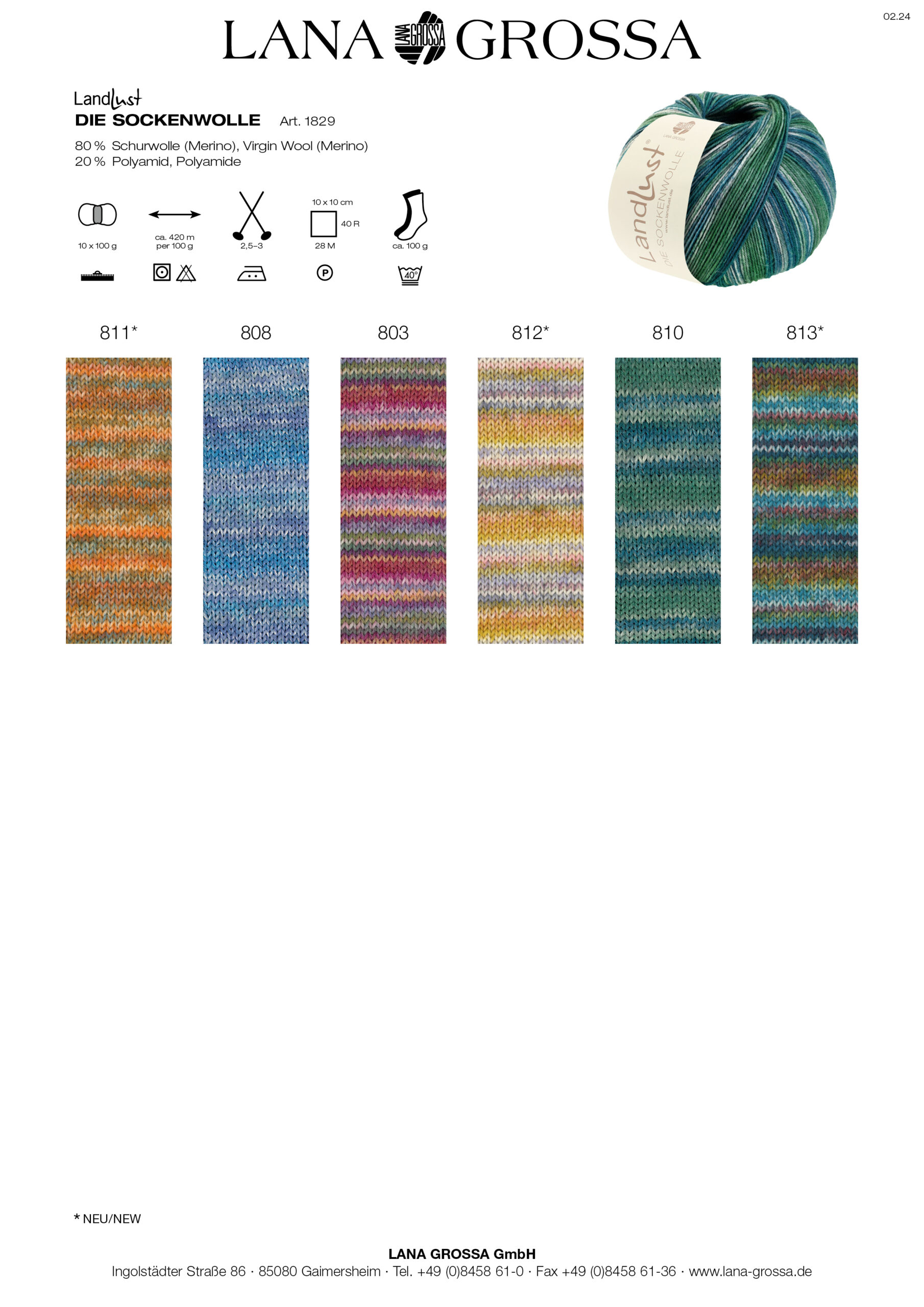 LANA GROSSA Mode mit Wolle Handels- und Vertriebs GmbH LANDLUST DIE SOCKENWOLLE