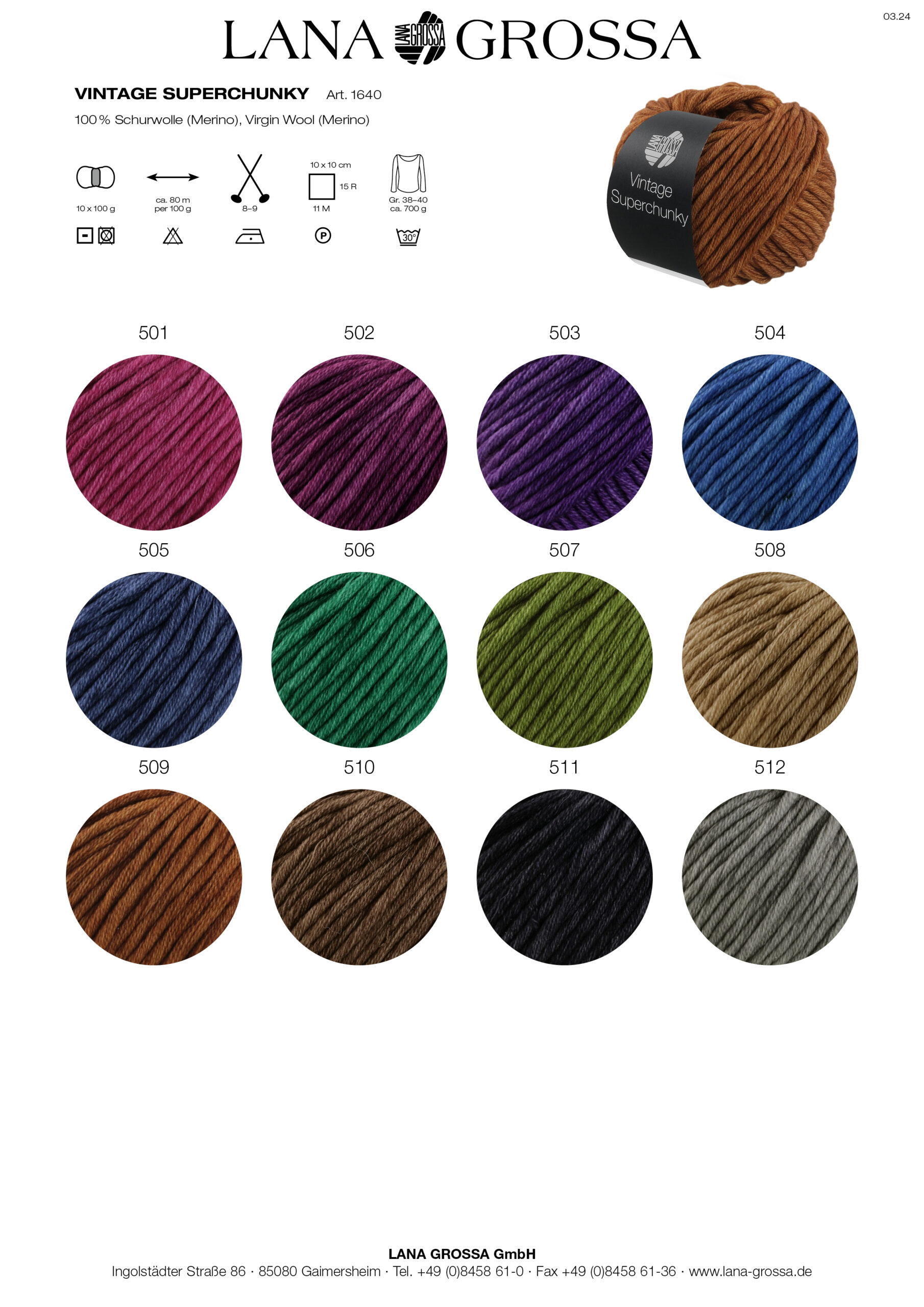 LANA GROSSA Mode mit Wolle Handels- und Vertriebs GmbH VINTAGE SUPERCHUNKY