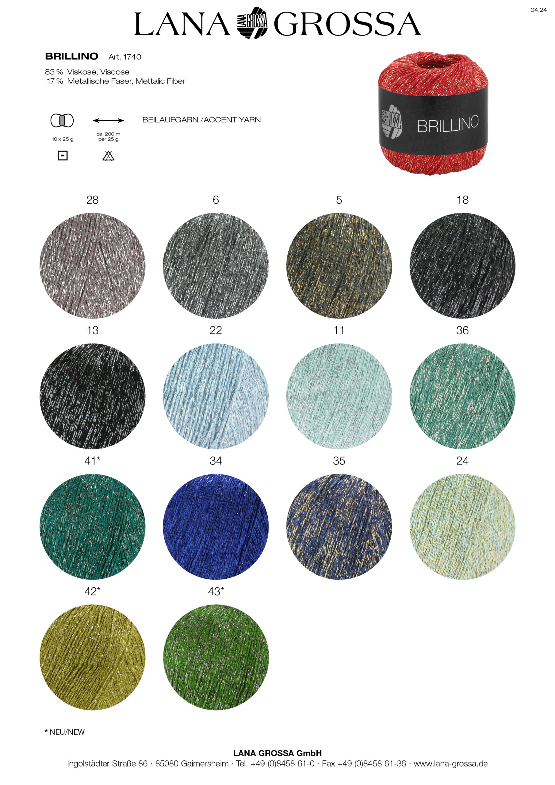 LANA GROSSA Mode mit Wolle Handels- und Vertriebs GmbH BRILLINO