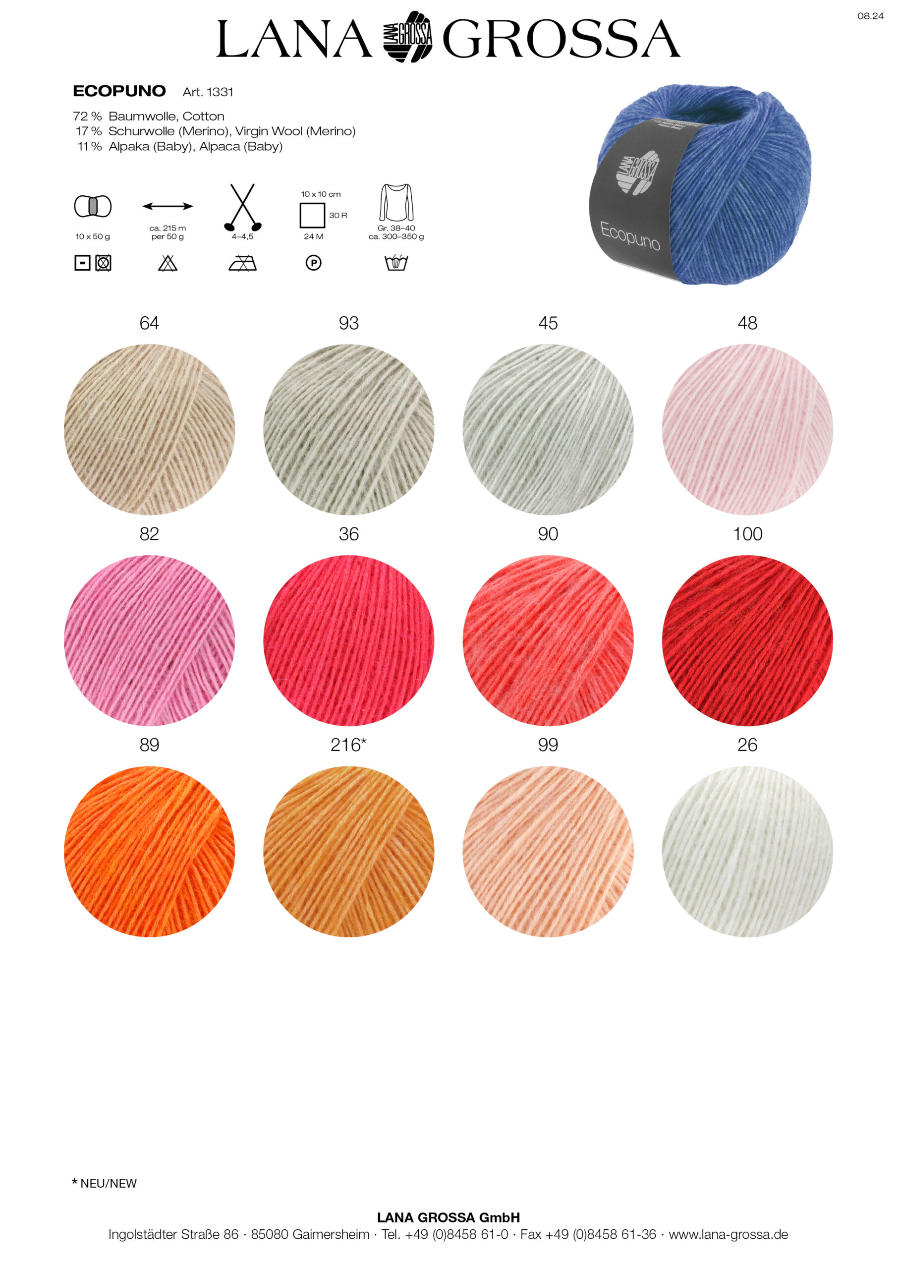 LANA GROSSA Mode mit Wolle Handels- und Vertriebs GmbH ECOPUNO
