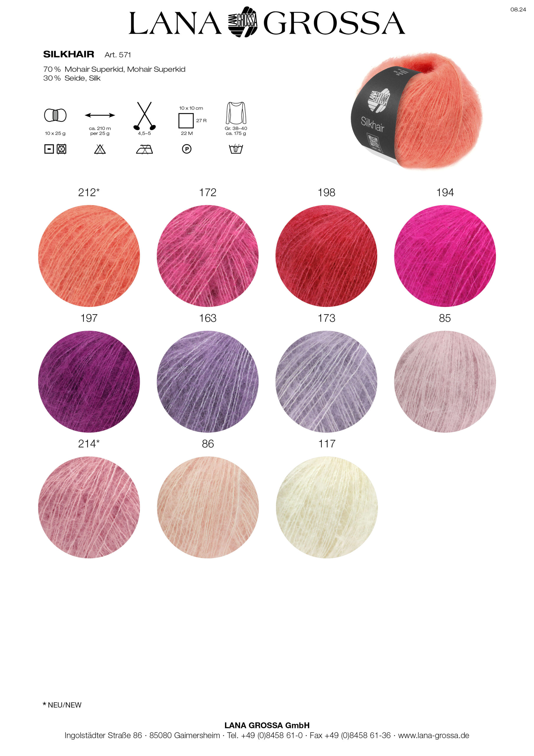 LANA GROSSA Mode mit Wolle Handels- und Vertriebs GmbH SILKHAIR
