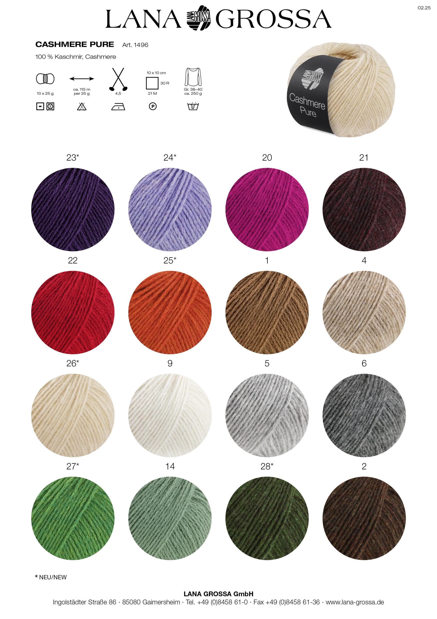 LANA GROSSA Mode mit Wolle Handels- und Vertriebs GmbH CASHMERE PURE