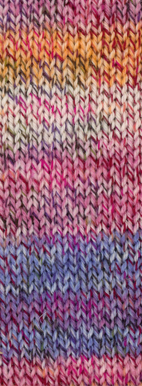 219 Ecru/Weinrot/Pink/Lila/Rosa/Dottergelb/Veilchenblau Meliert