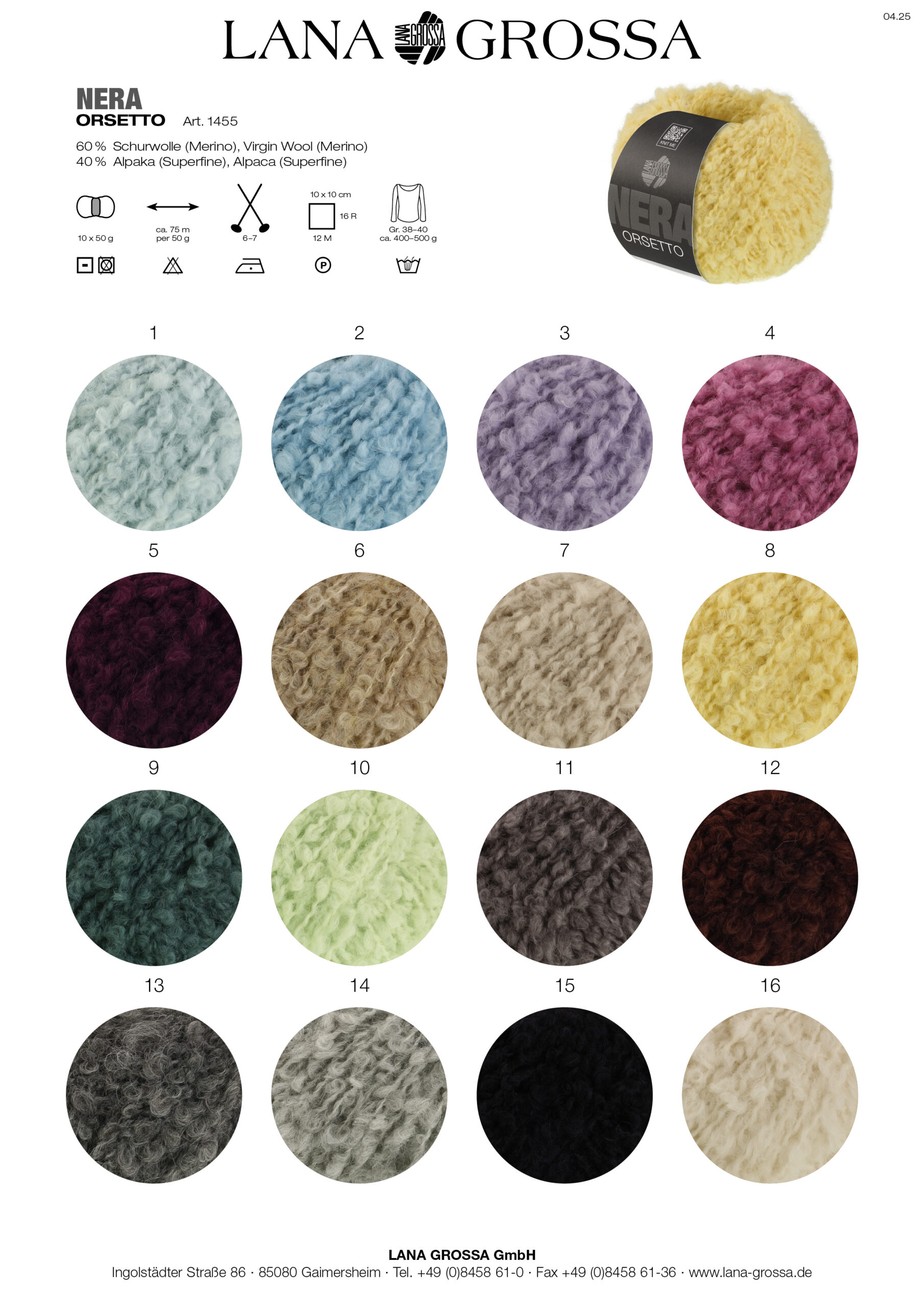 LANA GROSSA Mode mit Wolle Handels- und Vertriebs GmbH ORSETTO