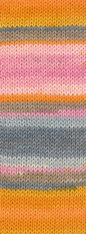 132 Orange/Dottergelb/Lachsorange/Grau/Graubeige/ Zartrosa/Rosa/Nelke/Hellgrau Gestreift